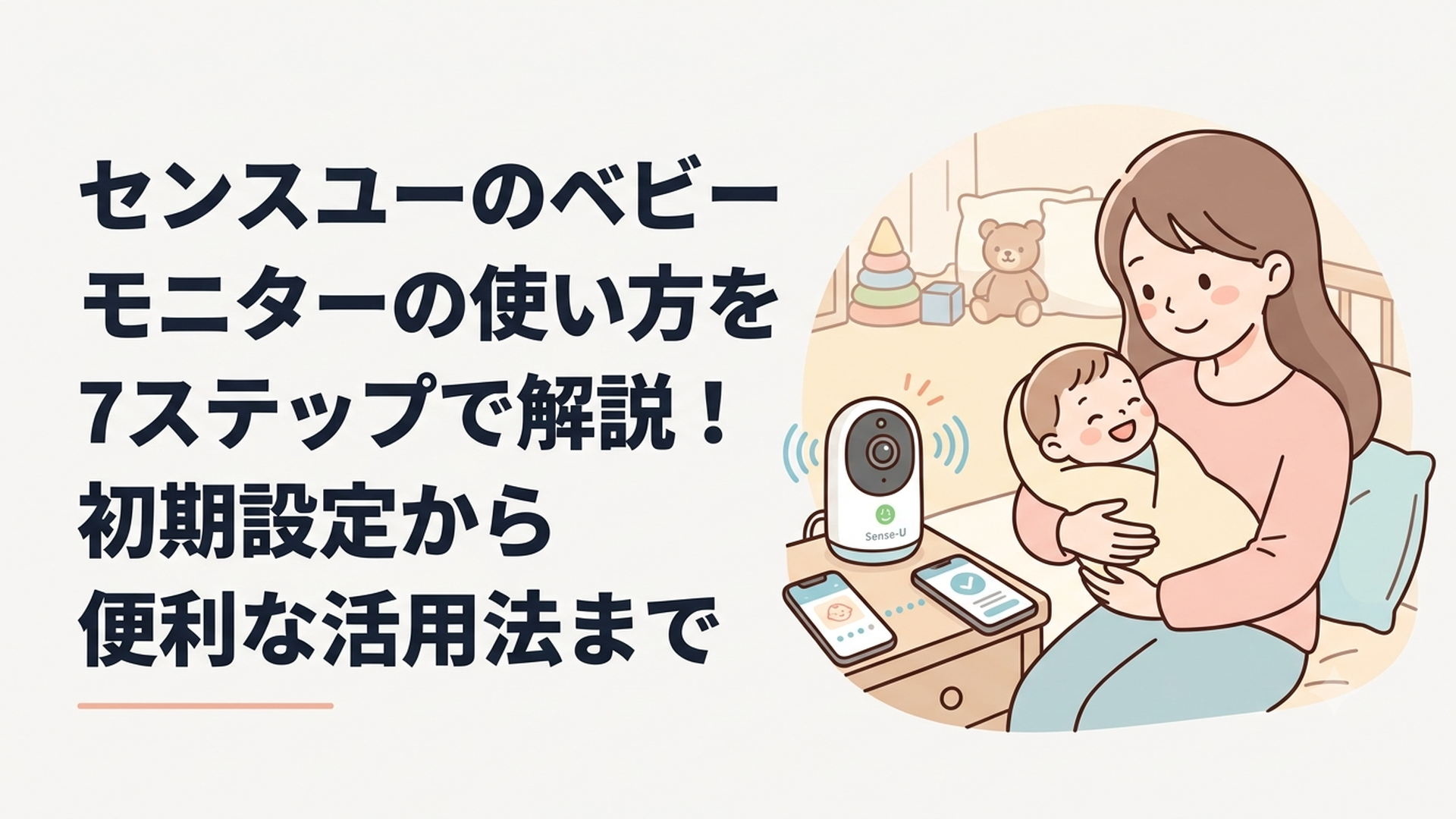 センスユーのベビーモニターの使い方を7ステップで解説！初期設定から便利な活用法まで